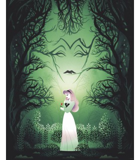 DISNEY SLEEPING BEAUTY AURORA MALEFICENT 40X50