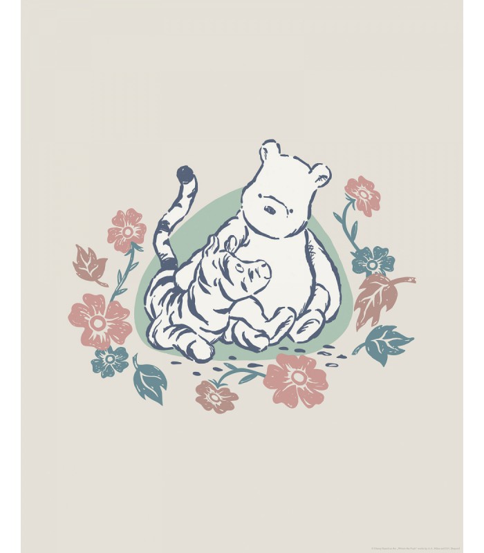 DISNEY WINNIE THE POOH FLOWERS AND FRIENDS 40X50