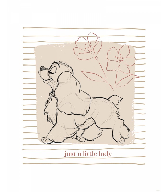 DISNEY LADY AND THE TRAMP JUST A LITTLE LADY 40X50