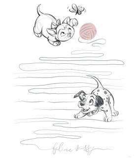 DISNEY ANIMALS DOGS AND CATS PLAYGROUND 40X50