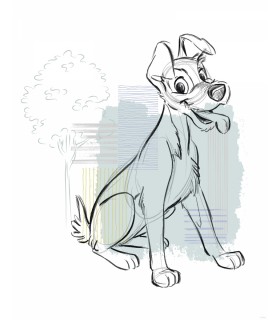 DISNEY LADY AND THE TRAMP HELLO TRAMP 40X50