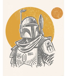 STAR WARS BOBA FETT ILLUSTRATION ICONIC 40X50