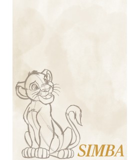 DISNEY THE LION KING SIMBA SKETCH 50X70