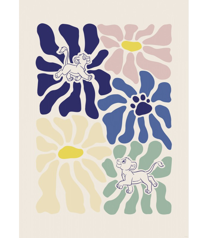 DISNEY THE LION KING BETWEEN FLOWERS 50X70