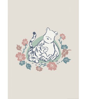 DISNEY WINNIE THE POOH FLOWERS AND FRIENDS 50X70