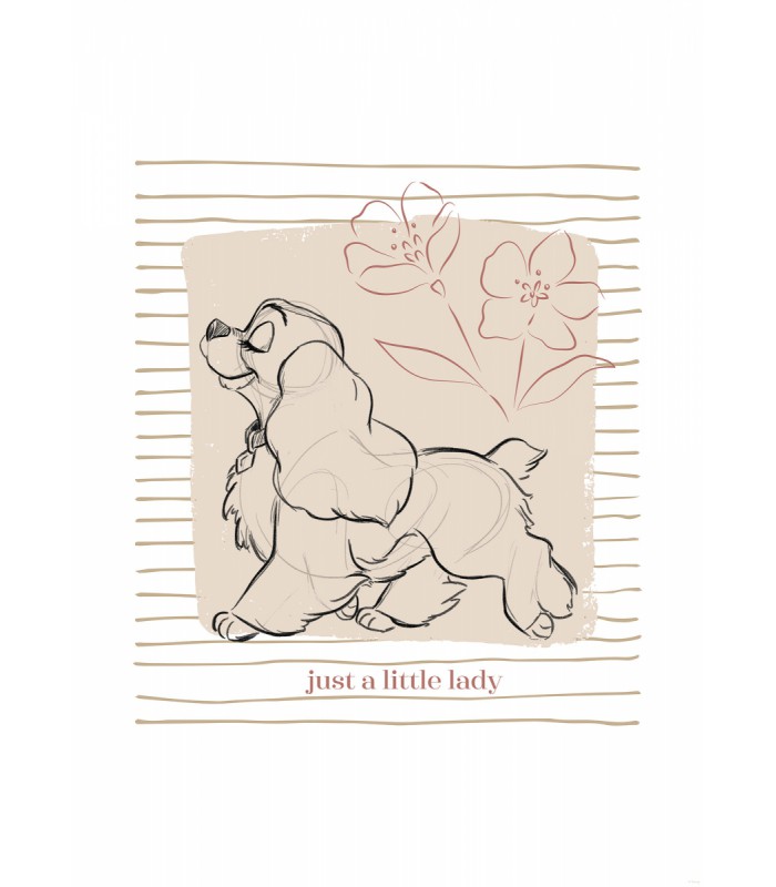 DISNEY LADY AND THE TRAMP JUST A LITTLE LADY 50X70