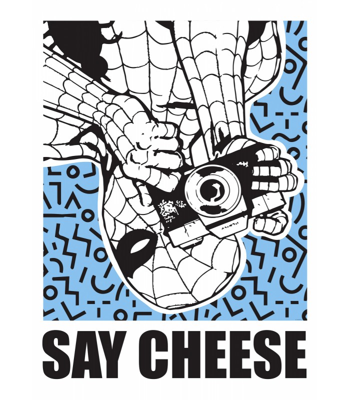 MARVEL SPIDER-MAN SAY CHEESE BLUE 50X70