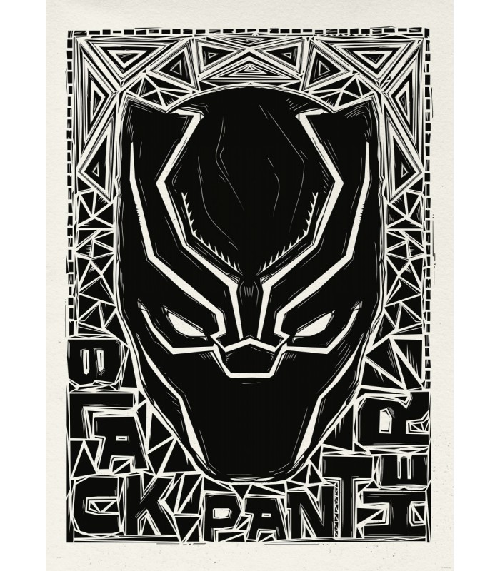 MARVEL BLACK PANTHER LINO-CUT HELMET 50X70