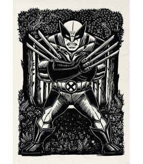 Affiche Marvel - Wolverine Lino-Cut - 50 x 70 cm