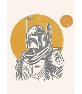 STAR WARS BOBA FETT ILLUSTRATION ICONIC 50X70