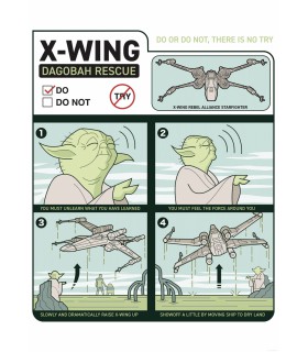 Affiche STAR WARS X-WING - Instructions - 50 x 70 cm
