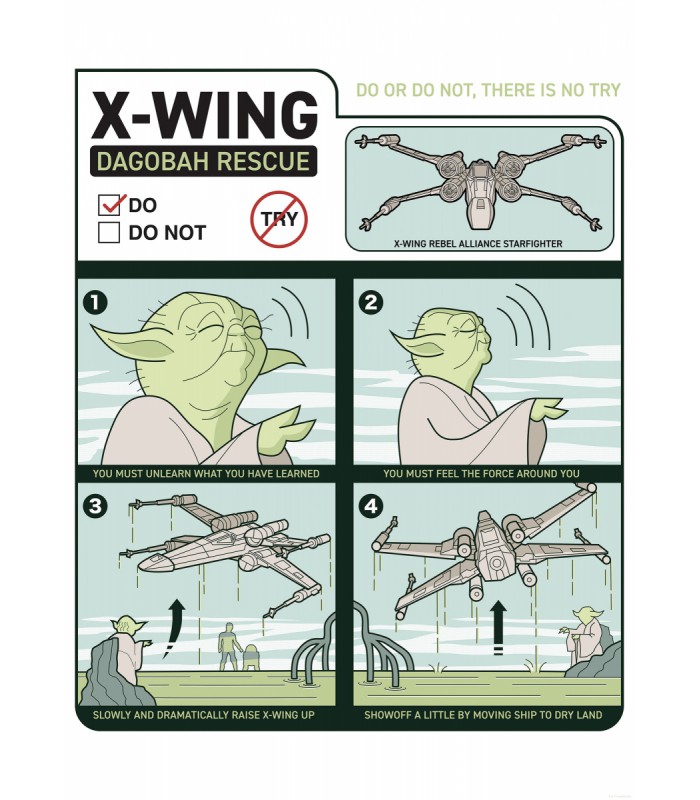 STAR WARS X-WING INSTRUCTIONS 50X70