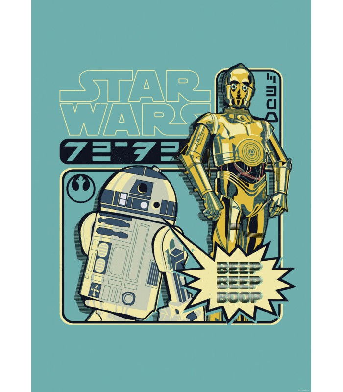 STAR WARS BEEP BOOP 50X70