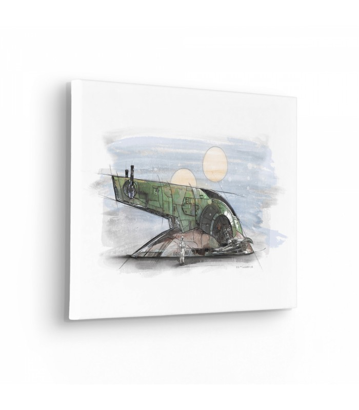 STAR WARS BOBA FETT SPACESHIP SKETCH 40X30