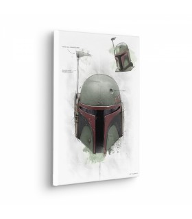 Affiche Star Wars - Boba Fett Helmet Sketch - 30 x 40 cm