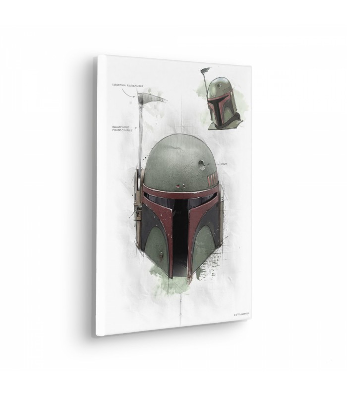 STAR WARS BOBA FETT HELMET SKETCH 30X40
