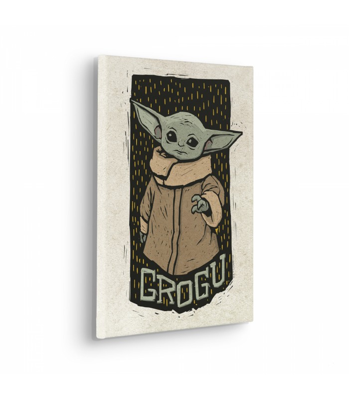STAR WARS THE MANDALORIAN GROGU LINO-CUT 30X40