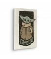 Affiche Star Wars - The Mandalorian Grogu - linogravure 30x40 cm