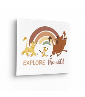 Toile imprimée Disney - Le Roi Lion Explore the Wild - 30x40 cm