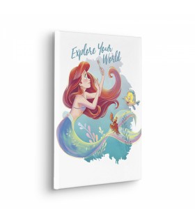Toile imprimée Disney - Ariel Explore Your World - 30x40cm