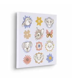 Toile imprimée Disney - Classics Flowerheads - 40x40 cm