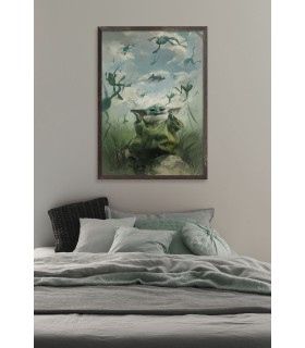 Affiche Star Wars - The Mandalorian Grogu Frogs - 50 x 70 cm