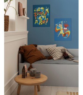 DISNEY AND PIXAR INSIDE OUT THINK POSITIVE 30X40