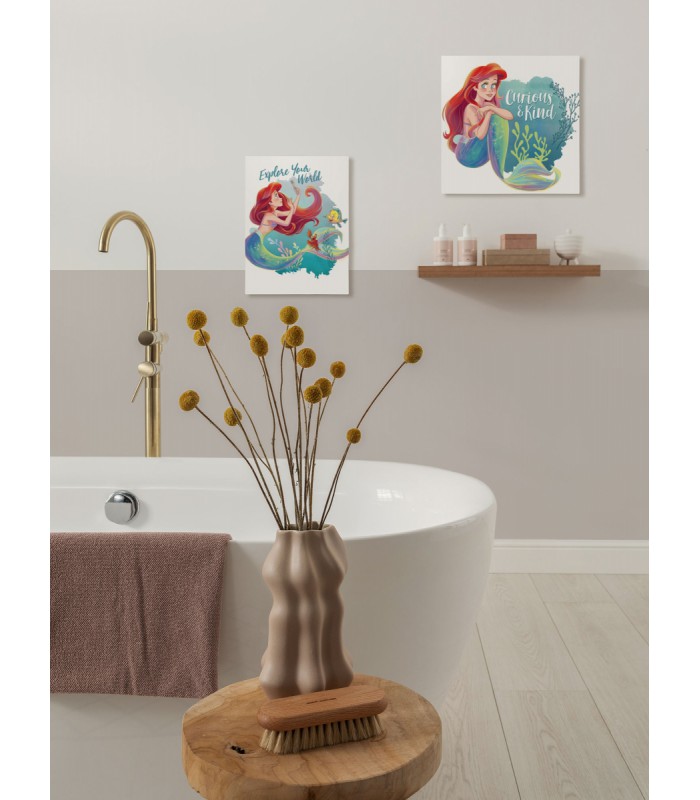 Toile imprimée Disney - Ariel Explore Your World - 30x40cm