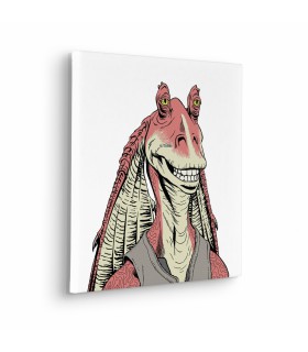 Toile imprimée Star Wars - Jar Jar Binks - 40x40 cm