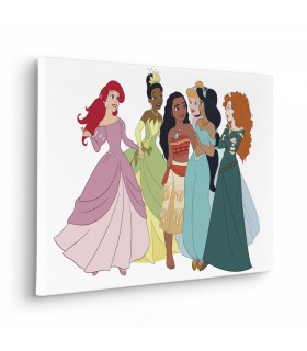 Toile imprimée Disney - Princesses Together - 60x40 cm