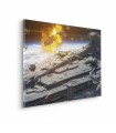 Toile imprimée Star Wars - The Mandalorian Space Fight - 90x60 cm