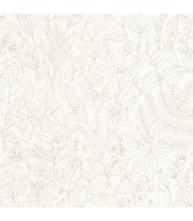 Papier Peint Esquisse Beige Lin – Gardens de Casadéco - réf. GADN87591056