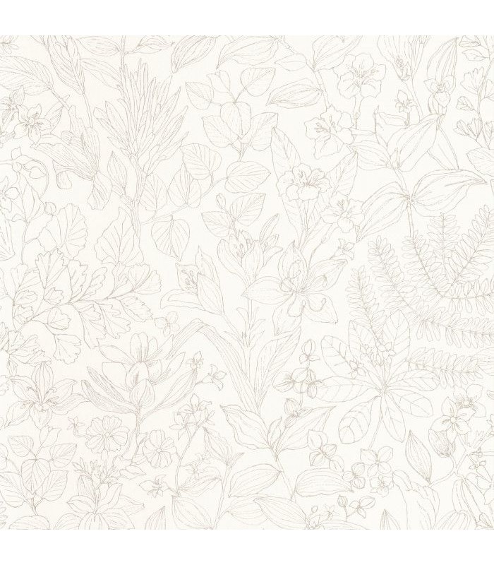 Papier Peint Esquisse Beige Lin – Gardens de Casadéco - réf. GADN87591056