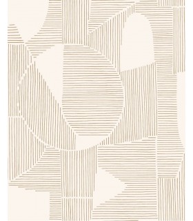 Papier Peint Graphique Taupe et Beige – Gallery de Casadéco - réf. GLRY86121105