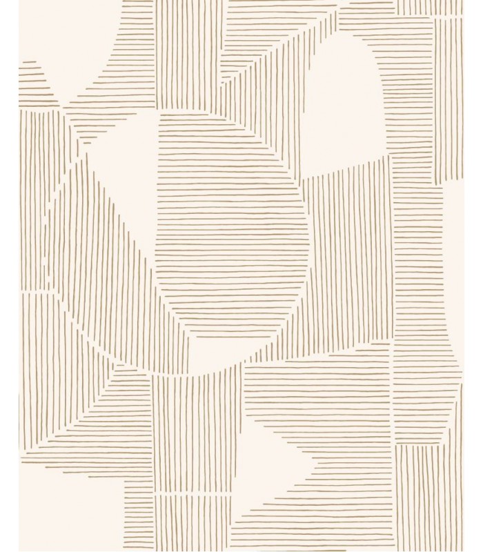 Papier Peint Graphique Taupe et Beige – Gallery de Casadéco - réf. GLRY86121105