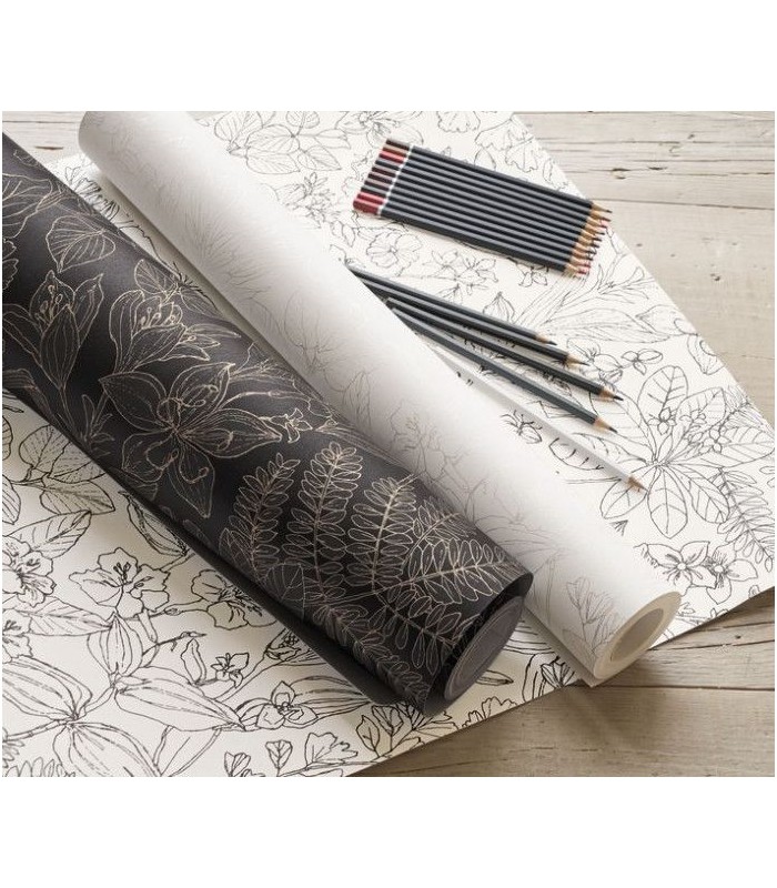 Papier Peint Esquisse Beige Lin – Gardens de Casadéco - réf. GADN87591056