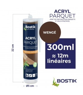 Bostik Joint Acryl Parquet - Joint de Finition Parquets et Sols Stratifiés 300ml