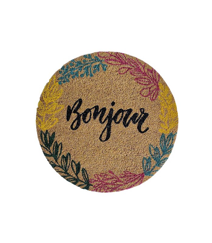 Tapis Coco Sherpa Envers PVC diamètre 55 cm