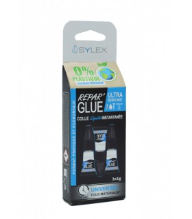 Colle Répar'Glue liquide 3x1g Sylex