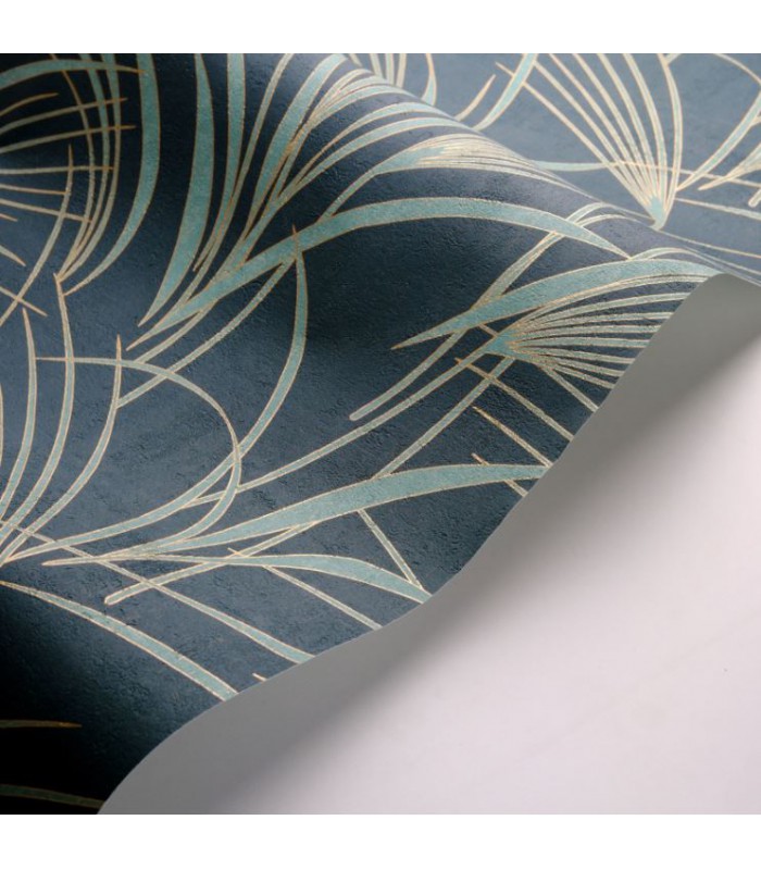 Papier peint SAMARRA BLEU PAON - Collection Babylone - CASADECO - Ref. BBLN89726788