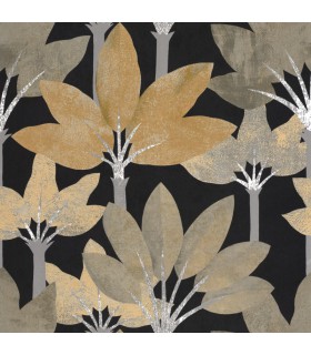 Papier peint BABEL MORDORE NOIR - Collection Babylone - CASADECO - Ref. BBLN89712390