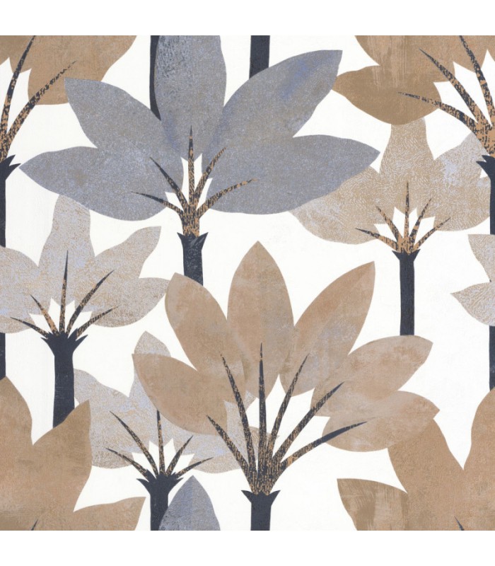 Papier peint BABEL ENCRE / NATUREL - Collection Babylone - CASADECO - Ref. BBLN89716457