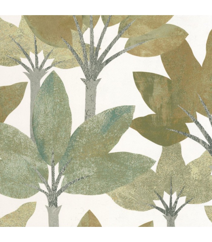 Papier peint BABEL VERT NIL - Collection Babylone - CASADECO - Ref. BBLN89717283