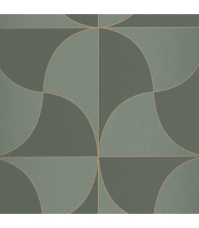 Papier peint VIREVOLTE VERT TAIGA - Collection Alchimie - CASADECO - Ref. ALMI89937777