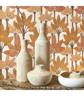 Papier peint BABEL JAUNE CURRY - Collection Babylone - CASADECO - Ref. BBLN89712310