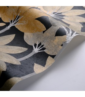 Papier peint BABEL MORDORE NOIR - Collection Babylone - CASADECO - Ref. BBLN89712390