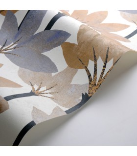 Papier peint BABEL ENCRE / NATUREL - Collection Babylone - CASADECO - Ref. BBLN89716457