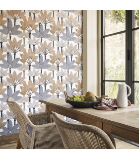 Papier peint BABEL ENCRE / NATUREL - Collection Babylone - CASADECO - Ref. BBLN89716457