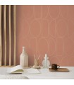 Papier peint LEGERETE TERRACOTTA - Collection Alchimie - CASADECO - Ref. ALMI89923596