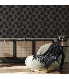 Papier peint VIREVOLTE NOIR REGLISSE - Collection Alchimie - CASADECO - Ref. ALMI89939336